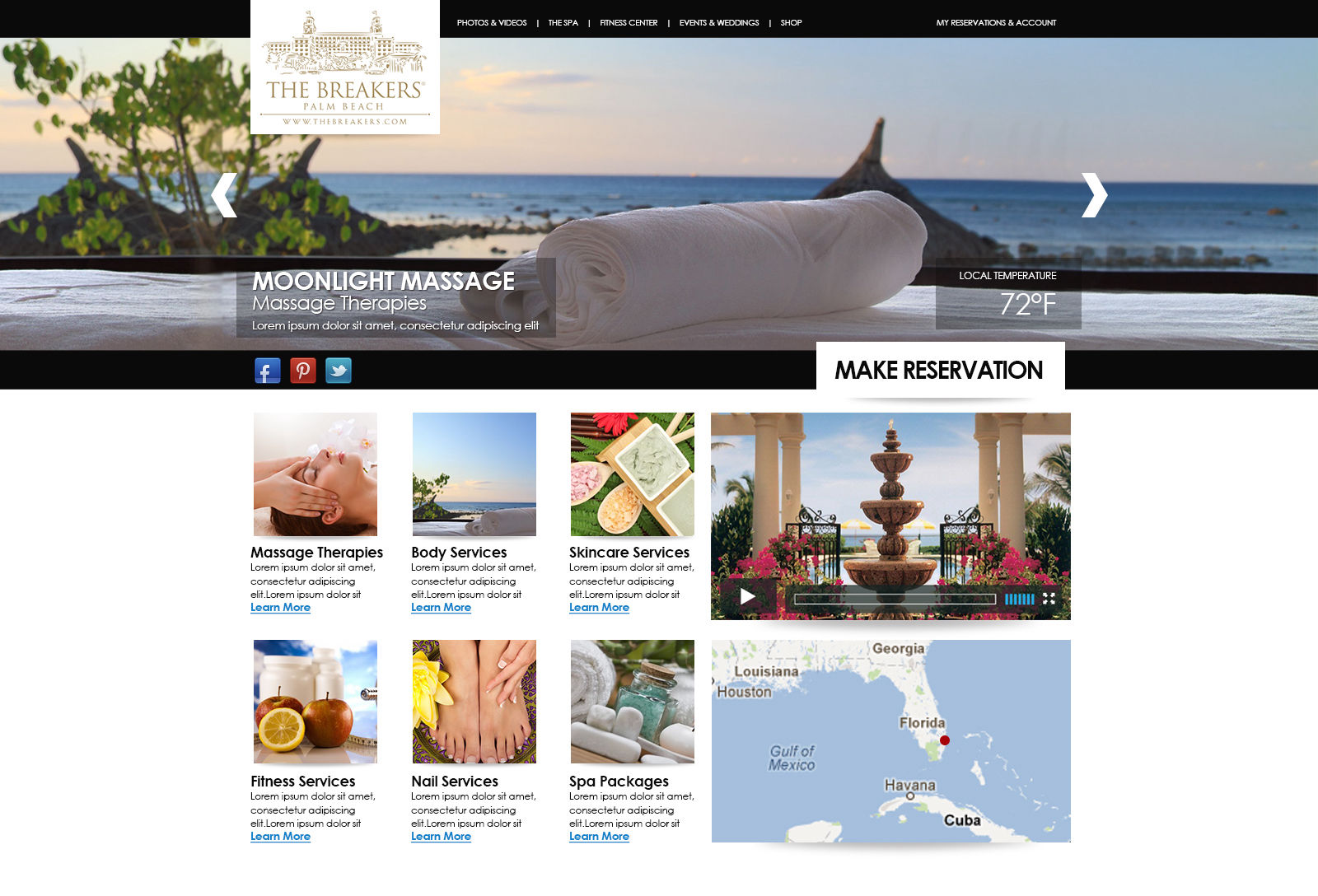 The Breakers Palm Beach UI Design